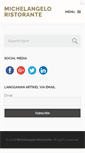 Mobile Screenshot of michelangeloristorante.com