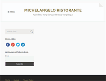 Tablet Screenshot of michelangeloristorante.com